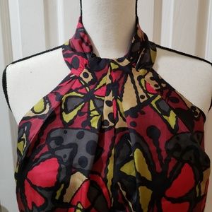 Trina Turk Silk Halter Top